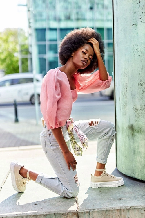 Damskie Tenisówki Na Platformie Beżowe Big City Life