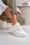 Sneakersy Damskie Na Platformie Białe Nevelaine