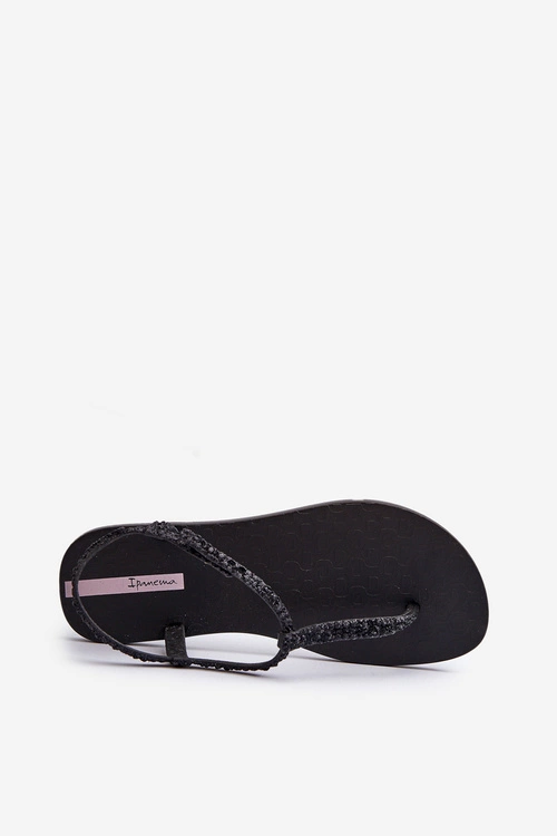 Sandały Japonki Z Brokatem Damskie 26914 Ipanema Class Brilha Fem Czarne