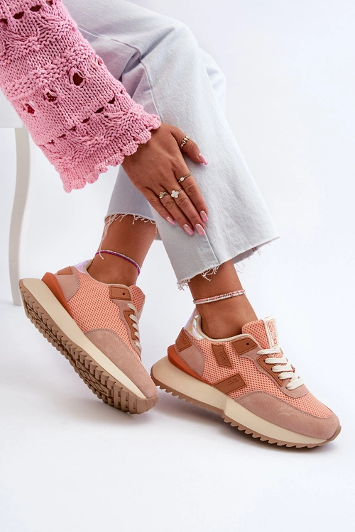 Sneakersy Damskie Big Star NN274976 Pomarańczowe