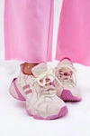 Skórzane Sneakersy Damskie GOE RR2N4038 Różowe