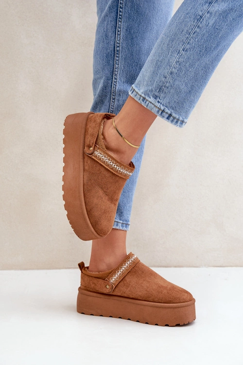 Śniegowce Z Ozdobnym Haftem Camel Selithria