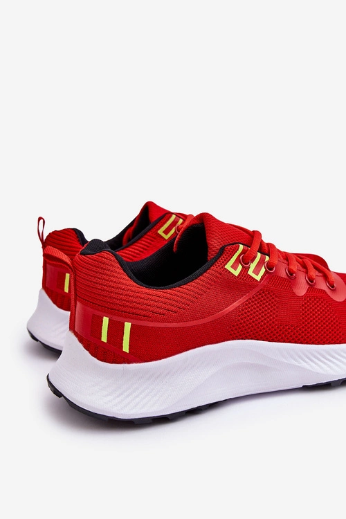 Klasyczne Męskie Sportowe Buty Sznurowane Czerwone Jasper
