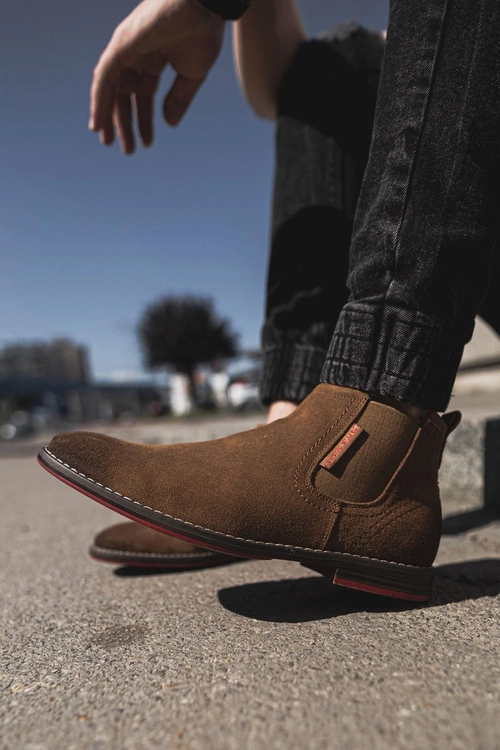 Męskie Buty Sztyblety Cross Jeans Camel EE1R4068C