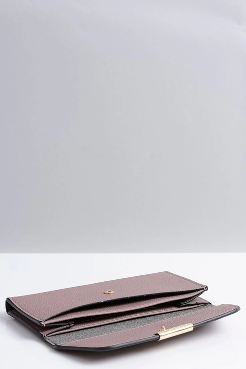 Stylowy Duży Fioletowy Portfel Damski