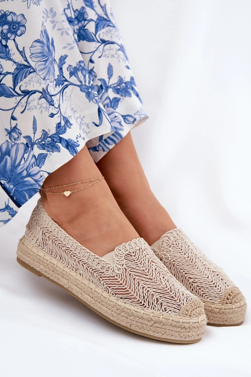 Espadryle Damskie Na Platformie Vinceza 17392 Beżowe