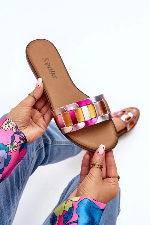 Damskie Klasyczne Klapki Na Płaskim Obcasie Multikolor Namrita