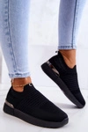 Sportowe Buty Materiałowe Czarne Lorento