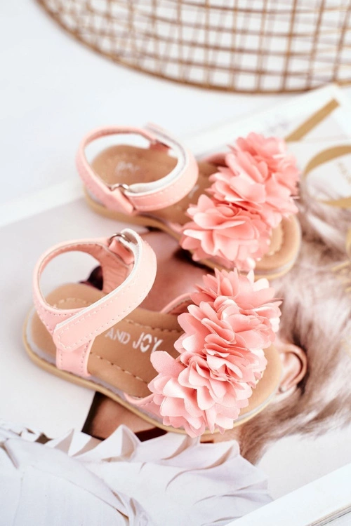 Dziecięce Sandałki Na Rzep Świecące Różowe Milena