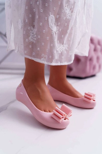 Różowe Damskie Balerinki Meliski Kasha