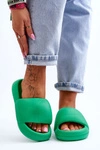 Lekkie Piankowe Damskie Klapki Na Platformie Zielone Milton