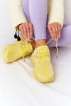 Damskie Sneakersy Na Masywnej Podeszwie Żółte Bubbly