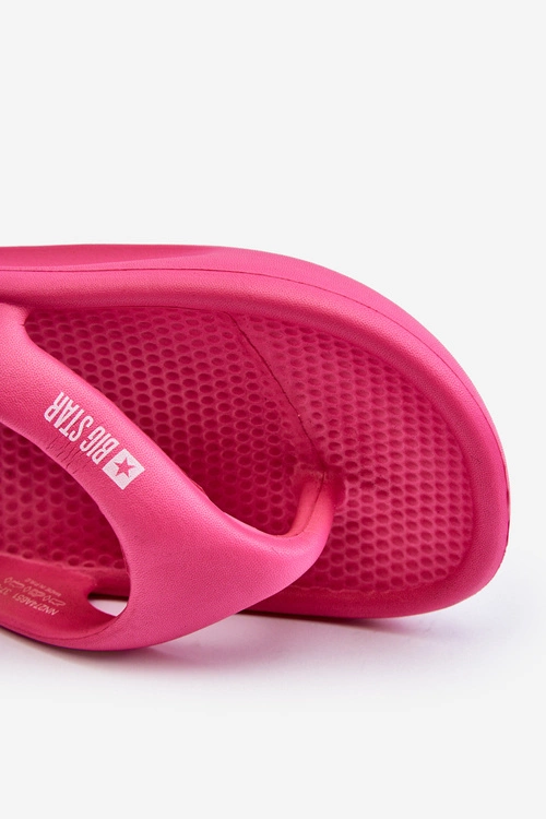 Damskie Piankowe Klapki Japonki Big Star NN274A651 Fuksja