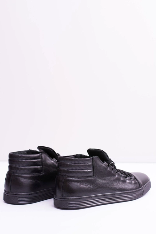 Męskie Skórzane Tenisówki Czarne Torres