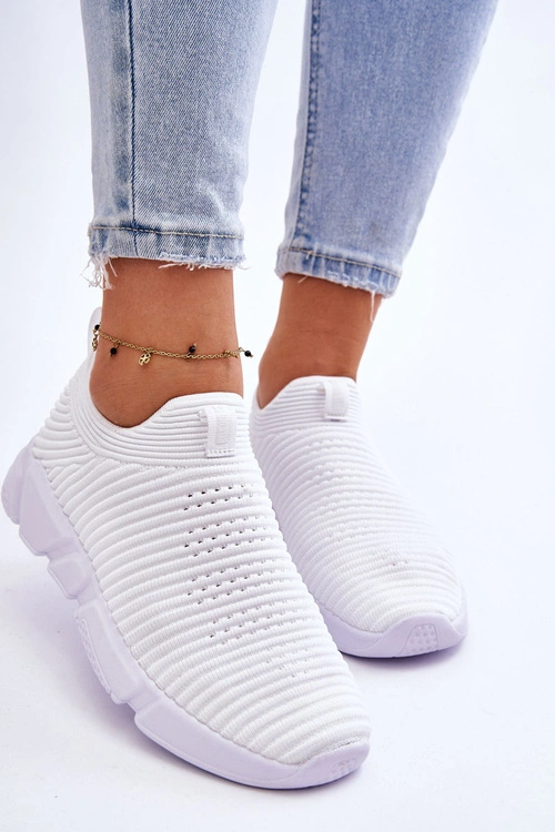 Damskie Sportowe Buty Slip-on Big Star DD274460 Białe
