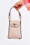 Mała Damska Torebka Z Ozdobą Beżowa Ellies