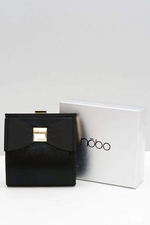 Damska Mała Czarna Torebka Nobo Kokarda