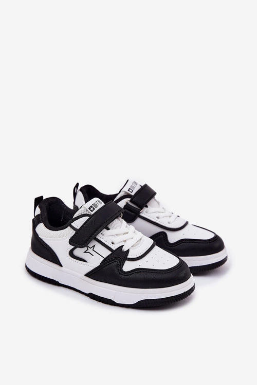 Lekkie Sneakersy Dziecięce Big Star RR374052 Biało-Czarne