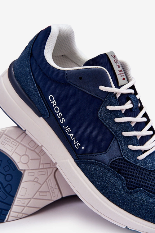 Męskie Buty Sportowe Cross Jeans LL1R4051 Granatowe