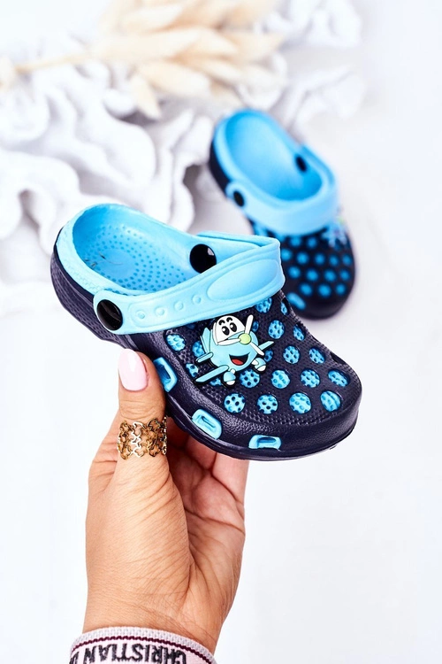Dziecięce Piankowe Klapki Kroksy Granatowe Jupiter