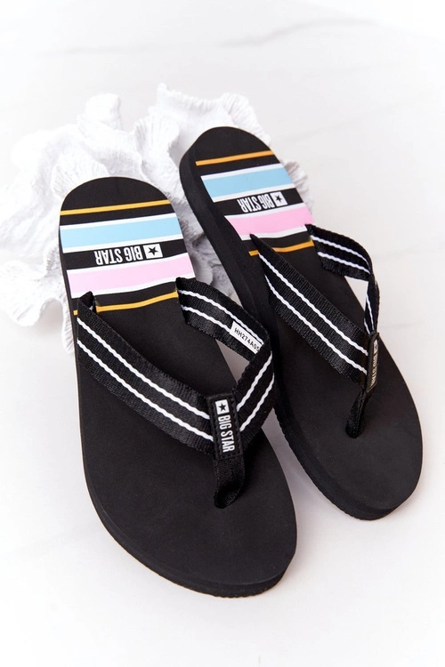 Damskie Klapki Japonki Big Star HH274A057 Czarne