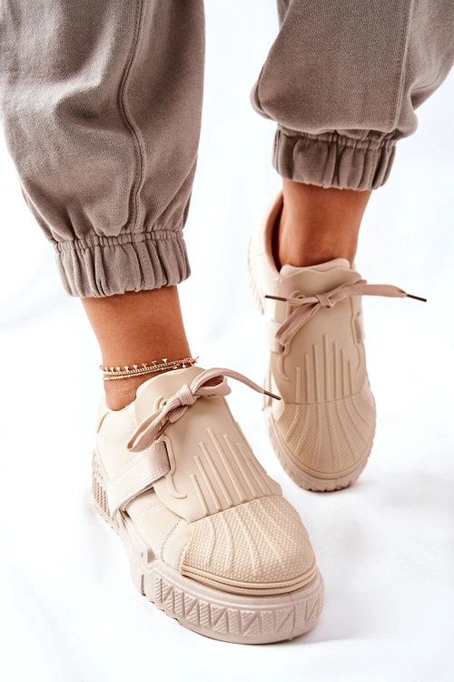 Damskie Sportowe Buty Sneakersy Beżowe Dreams