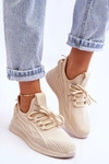 Damskie Wsuwane Sneakersy Big Star LL274714 Beżowe