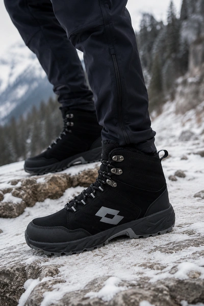 Buty Zimowe Trekkingowe Męskie Ocieplane LOTTO 2401210U KETCHAM Czarne