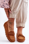 Damskie Zamszowe Mokasyny Camel Clorie