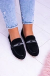 Czarne Mokasyny Damskie Lu Boo Horten