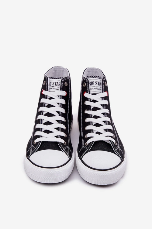 Materiałowe Trampki Męskie Big Star NN174304 HI-POLY SYSTEM Czarne