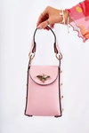 Mała Damska Torebka Z Ozdobą Różowa Ellies