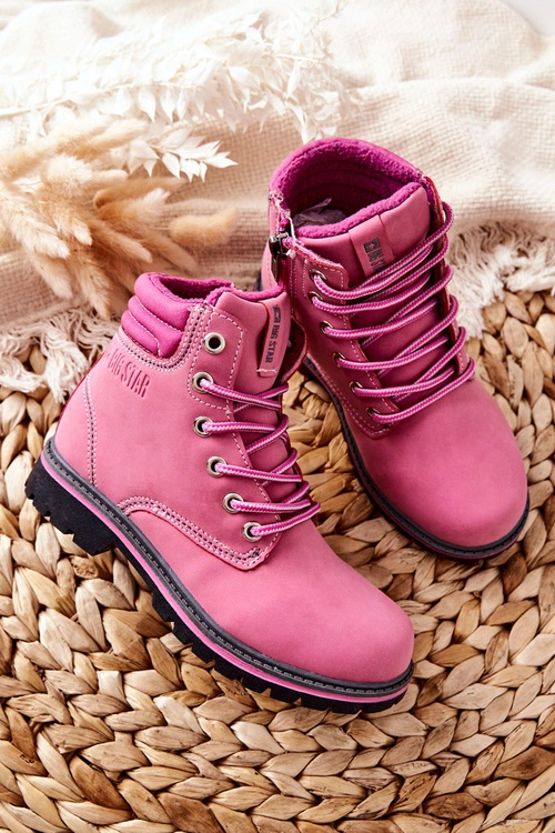 Trapery Botki Dziecięce Big Star BB374124BS Różowe