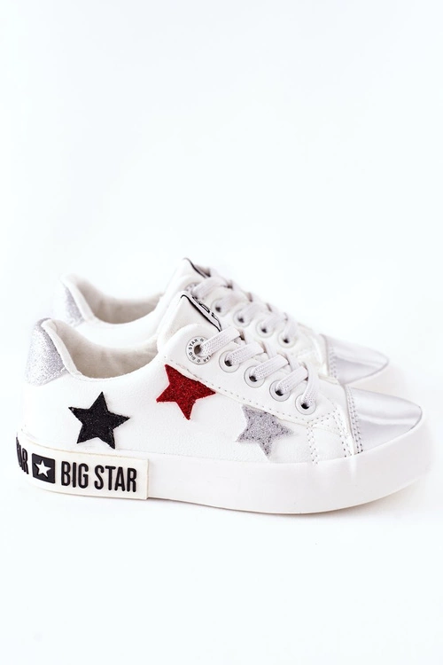 Dziecięce Skórzane Trampki BIG STAR II374032 Białe