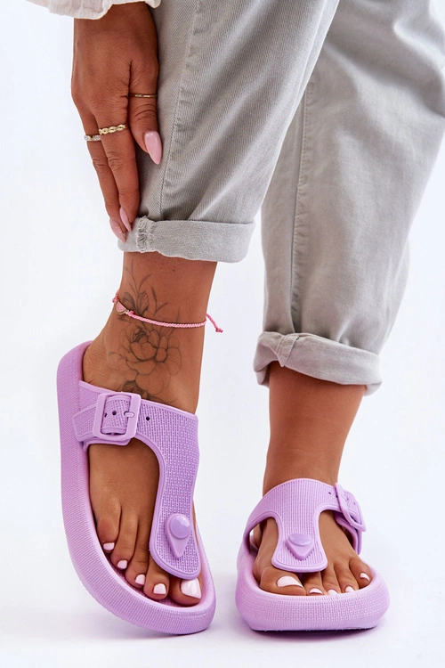 Damskie Piankowe Japonki Fioletowe Apolla