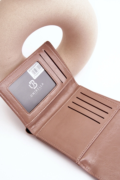 Damski Portfel Portmonetka Z Ekoskóry Beżowy Joanela