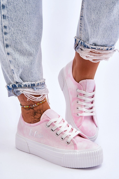 Trampki Na Platformie Lee Cooper LCW-23-31-1781L Różowe