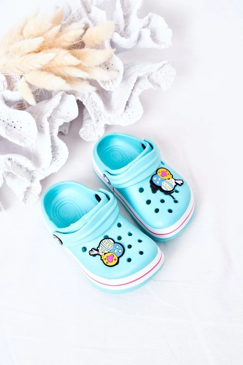 Dziecięce Piankowe Klapki Kroksy Zielono-Różowe Lazy Day