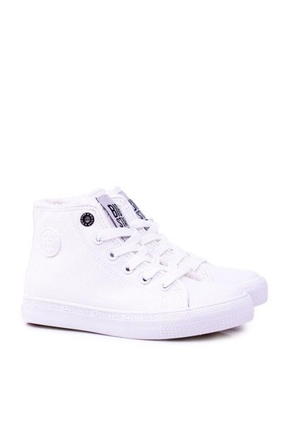 Big Star Dziecięce Wysokie Białe Trampki Sneakersy BB374141