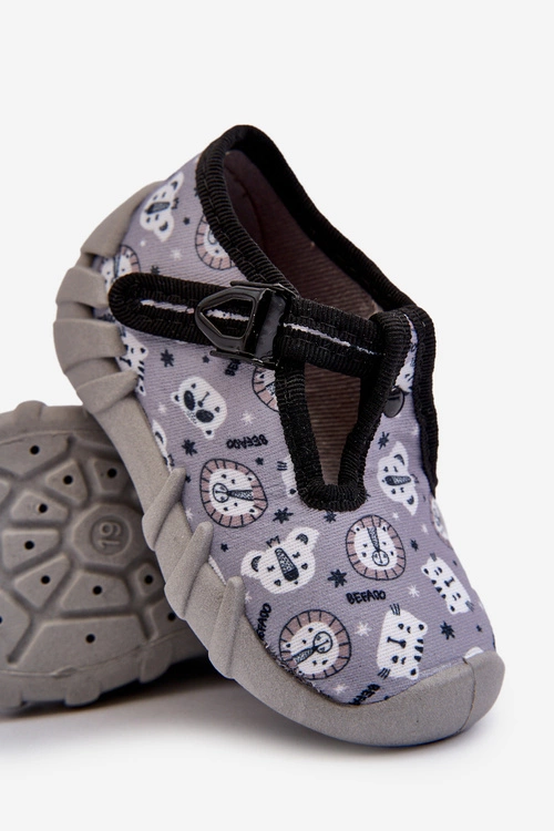 Wygodne Kapcie Dziecięce BEFADO 110N488 Szare