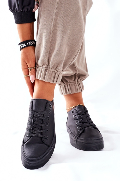 Damskie Trampki Na Platformie BIG STAR II274098 Czarne