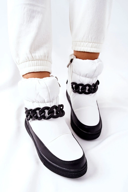 Damskie Śniegowce Ocieplane Białe Khariche