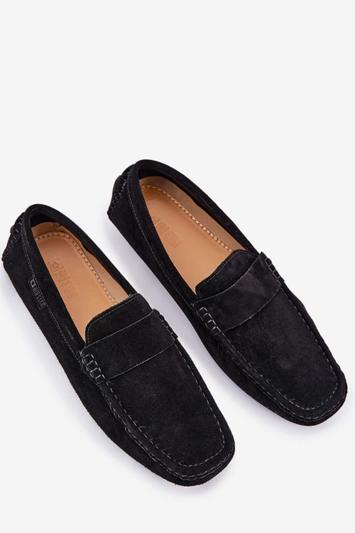 Zamszowe Mokasyny Męskie Big Star RR174049 Czarne