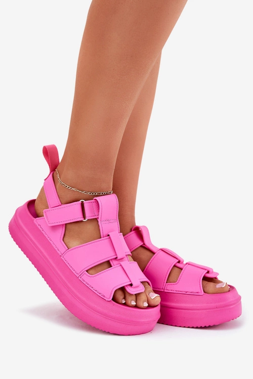 Sandały Damskie Na Platformie Fuksja Nitavelia