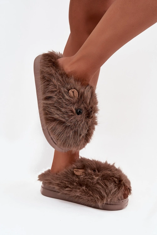 Futrzane Kapice Damskie Kapibary Brązowe Pravelle