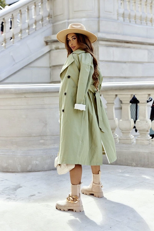 Damskie Ciepłe Botki Sztyblety Beżowe Rock My Life