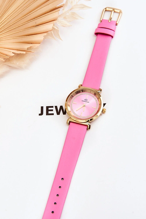 Klasyczny Damski Zegarek Skórzany Giorgio&Dario Różowy