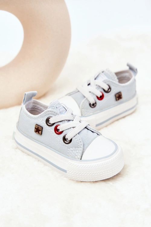 Dziecięce Klasyczne Niskie Trampki BIG STAR HH374198 Niebieskie