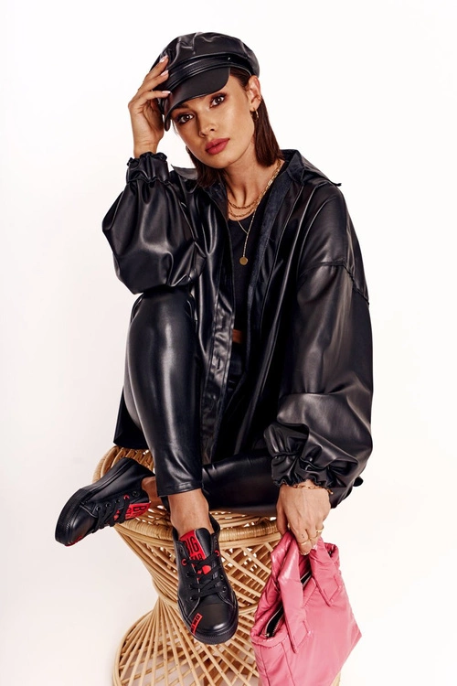 Damskie Skórzane Trampki BIG STAR EE274303 Czarne