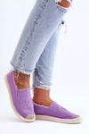 Klasyczne Damskie Espadryle Fioletowe Flaure 
